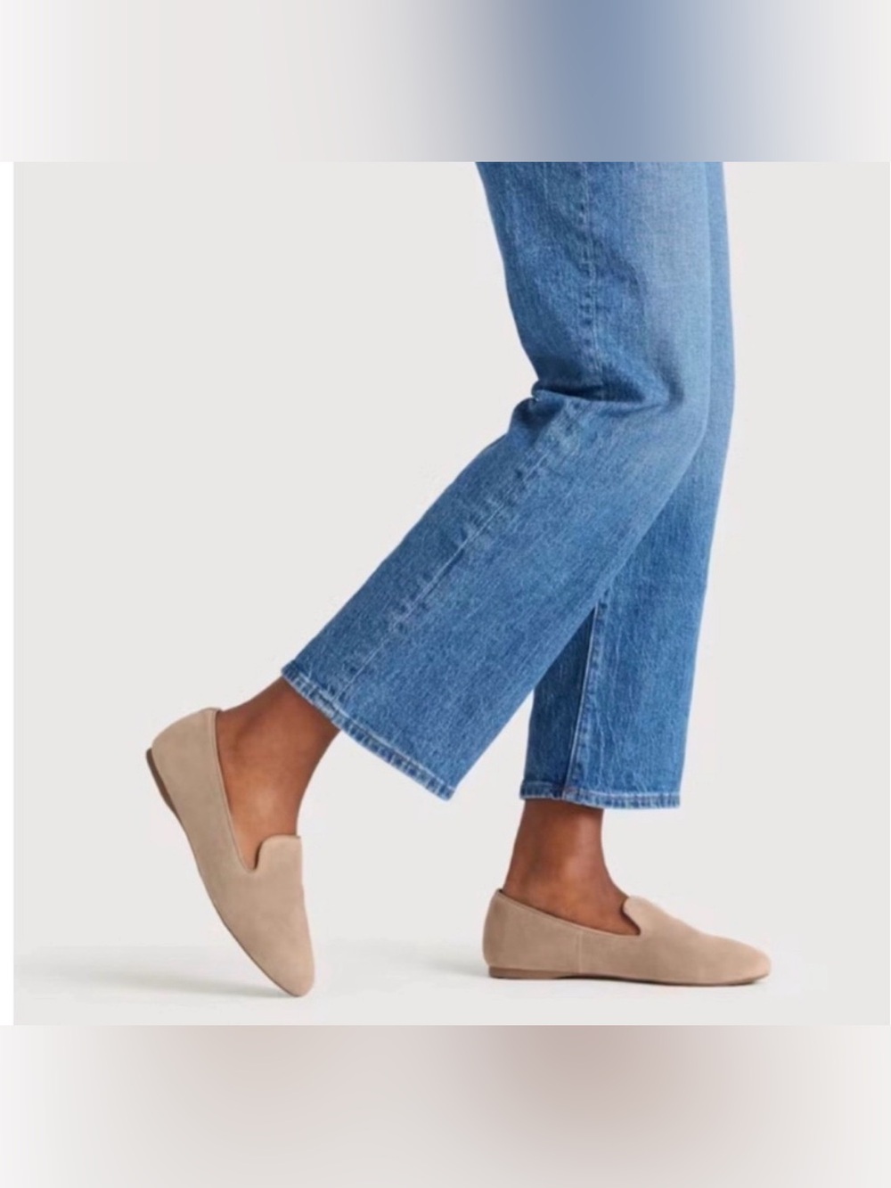 Birdies The Starling Suede Loafers Taupe Beige Smoking Flats Women’s 8